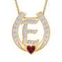 Diamond Initial Horseshoe Pendant, Diamond Initial Horseshoe Pendant 11352 0019 e initial