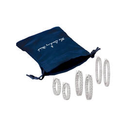 Three Inside Out Hoop Earring Set 12042 0013 g gift pouch