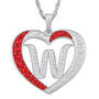 Personalized Diamond Initial Heart Pendant, Personalized Diamond Initial Heart Pendant 10926 0018 w initial W