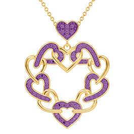Personalized Love is the Answer Birthstone Pendant 10553 0018 b february