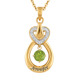 Genuine Birthstone Drop Pendant 2273 001 4 8