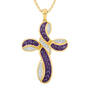 Heaven’s Blessing Diamond & Birthstone Cross Pendant, Heavens Blessing Diamond Birthstone Cross Pendant 6985 0014 b february