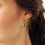Birthstone & Diamond Cross Hoops, The Birthstone Diamond Cross Hoops 11446 0017 m model