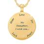 Daughter I Wish You Charm Pendant, Daughter I Wish You Charm Pendant 1594 001 8 2