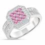 Flair & Square Personalized Birthstone & Diamond Ring, Flair Square Personalized Birthstone Diamond Ring 2306 001 5 10
