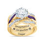 Birthstone & Zodiac Ring Set, Birthstone Zodiac Ring Set 6740 0044 b february