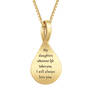 “I Will Always Love You” Daughter Journey Pendant, I Will Always Love You Daughter Journey Pendant 11549 0013 c back