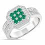 Flair & Square Personalized Birthstone & Diamond Ring, Flair Square Personalized Birthstone Diamond Ring 2306 001 5 5