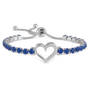 Open Heart Birthstone Bolo Bracelet, Open Heart Birthstone Bolo Bracelet 11567 0010 i september