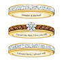 I Love You Always Personalized Diamond Ring Set, I Love You Always Personalized Diamond Ring Set 4792 0061 b seperated