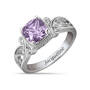 Vintage Elegance Birthstone Ring, Personalized Vintage Elegance Birthstone Ring 12122 0016 f june