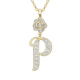 Diamond Rose Initial Pendant 12023 0024 o pendant