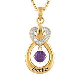 Genuine Birthstone Drop Pendant 2273 001 4 2