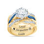 Birthstone & Zodiac Ring Set, Birthstone Zodiac Ring Set 6740 0044 i september