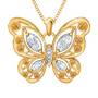 The Birthstone Butterfly Diamond Pendant 2030 001 8 11