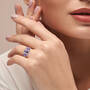 Amethyst Trio 14kt Gold & Diamond Ring, Amethyst Trio 14kt Gold & Diamond Ring 12287 0017 m model