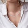 Italian Silver Dew Drop Necklace, Italian Silver Dew Drop Necklace 10376 0013 m model