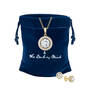1kt Gold Halo Pendant with FREE Matching Earrings, 1kt Gold Halo Pendant with Free Matching Earrings 12201 0010 d giftpouch