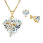 “My Heart is Yours” Birthstone & Diamond Pendant with FREE Matching Earrings, Pers My Heart Yours Birthstone Diamond Pendant with FREE Matching Earrings 12344 0018 c april