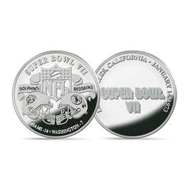 Super Bowl Flip Coin Silver Plated Collection 11732 0077 a Dolphins7