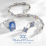 Michael O Connor Limited Edition Tanzanite Earrings 11142 1970 b card