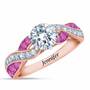 Birthstone Swirl Personalized Ring, Birthstone Swirl Ring 6531 001 3 10