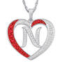 Personalized Diamond Initial Heart Pendant, Personalized Diamond Initial Heart Pendant 10926 0018 n initial N