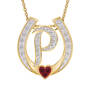 Diamond Initial Horseshoe Pendant, Diamond Initial Horseshoe Pendant 11352 0019 n initial
