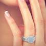 Flair & Square Personalized Birthstone & Diamond Ring, Flair Square Personalized Birthstone Diamond Ring 2306 001 5 14