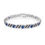 Black Diamond & Birthstone Bracelet, Personalized Black Diamond and Birthstone Bracelet 10776 0019 i september