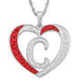 Personalized Diamond Initial Heart Pendant, Personalized Diamond Initial Heart Pendant 10926 0018 c initial C