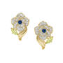 Birthstone & Diamond Rose Earrings, Birthstone Diamond Rose Earrings 11896 0012 i september