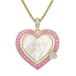 Birthstone&Diamond Heart Pendant 12465 0011 j october