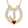 Diamond Initial Horseshoe Pendant, Diamond Initial Horseshoe Pendant 11352 0019 i initial