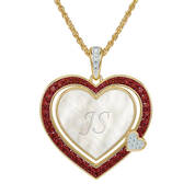 Birthstone&Diamond Heart Pendant 12465 0011 a main