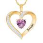 Personalized Birthstone Heart Pendant, Personalized Birthstone Heart Pendant 5447 001 8 6