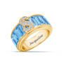 Personalized Birthstone & Diamond Initial Ring, Personalized Birthstone Diamond Initial Ring 11033 0016 l december