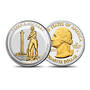Platinum and Gold Land of the Free Quarters, Enhanced ABQ 11129 0011 e ohio
