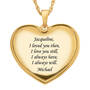 Personalized Diamond Initial Heart Pendant 11279 0019 b back