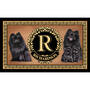 The Personalized Dog Accent Rug, The Dog Accent Rug 6859 0033 a Pomeranian Black