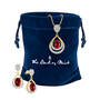 Birthstone Necklace with FREE Matching Earrings, Birthstone Necklace Earring Set 6930 0010 m gift pouch