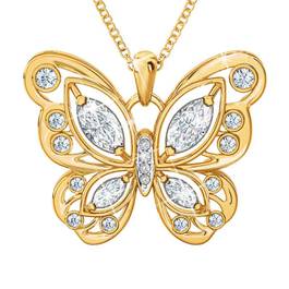 The Birthstone Butterfly Diamond Pendant 2030 001 8 4