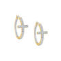 Birthstone & Diamond Cross Hoops, The Birthstone Diamond Cross Hoops 11446 0017 d april