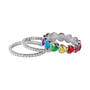 Rainbow of Hearts Stackable Ring Set, Rainbow of Hearts Stackable Ring Set 11937 0013 c flat