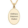Embrace, Empower, Endure Diamond Pendant, Embrace Empower Endure Diamond Pendant 11785 0198 c back