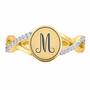 Personalized Diamond Signet Ring 6021 002 8 2