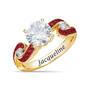 Birthstone & Diamond Swirl Ring, Birthstone Diamond Swirl Ring 12095 0019 g july