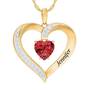 Personalized Birthstone Heart Pendant, Personalized Birthstone Heart Pendant 5447 001 8 7
