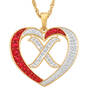 Personalized Diamond Initial Heart Pendant, Personalized Diamond Heart Pendant 2300 0011 x initial X