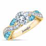 Birthstone Swirl Personalized Ring, Birthstone Swirl Personalized Ring 5361 001 0 12